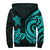 Fiji Sherpa Hoodie - Turquoise Tentacle Turtle - Polynesian Pride