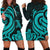 Cook Islands Women Hoodie Dress - Turquoise Tentacle Turtle Turquoise - Polynesian Pride