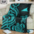 Tokelau Premium Blanket - Turquoise Tentacle Turtle - Polynesian Pride