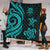 Tuvalu Premium Quilt - Turquoise Tentacle Turtle - Polynesian Pride