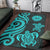 Tahiti Area Rug - Turquoise Tentacle Turtle - Polynesian Pride