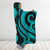 Tahiti Hooded Blanket - Turquoise Tentacle Turtle - Polynesian Pride