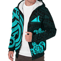 Tokelau Sherpa Hoodie - Turquoise Tentacle Turtle - Polynesian Pride