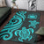 Samoa Area Rug - Turquoise Tentacle Turtle - Polynesian Pride