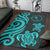 Chuuk Area Rug - Turquoise Tentacle Turtle - Polynesian Pride