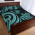 Chuuk Quilt Bed Set - Turquoise Tentacle Turtle - Polynesian Pride