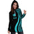 Nauru Women's Hoodie Dress - Turquoise Polynesian Tentacle Tribal Pattern - Polynesian Pride