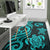 Tonga Area Rug - Turquoise Tentacle Turtle - Polynesian Pride