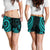 Cook Islands Women's Short - Turquoise Tentacle Turtle - Polynesian Pride