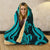 Northern Mariana Islands Hooded Blanket - Turquoise Tentacle Turtle - Polynesian Pride