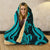 New Caledonia Hooded Blanket - Turquoise Tentacle Turtle - Polynesian Pride