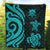 Tuvalu Premium Quilt - Turquoise Tentacle Turtle - Polynesian Pride