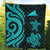 Tokelau Premium Quilt - Turquoise Tentacle Turtle - Polynesian Pride