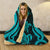 Marshall Islands Hooded Blanket - Turquoise Tentacle Turtle - Polynesian Pride