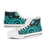 Marshall Islands High Top Shoes - Turquoise Tentacle Turtle Crest - Polynesian Pride