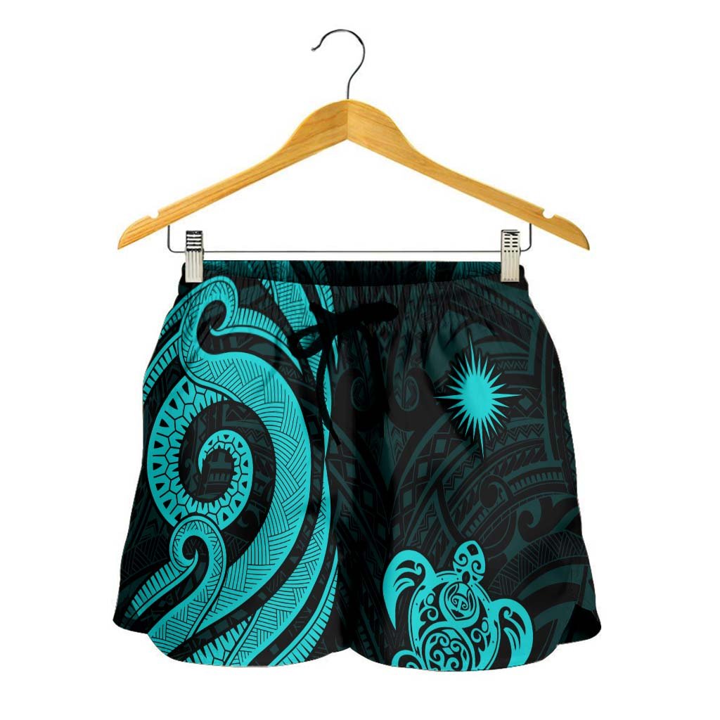 Marshall Islands Women's Short - Turquoise Tentacle Turtle - Polynesian Pride