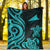 Tokelau Premium Blanket - Turquoise Tentacle Turtle - Polynesian Pride