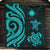 Marshall Islands Premium Quilt - Turquoise Tentacle Turtle - Polynesian Pride