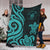 Niue Premium Blanket - Turquoise Tentacle Turtle - Polynesian Pride