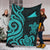 Tokelau Premium Blanket - Turquoise Tentacle Turtle - Polynesian Pride