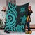 Tuvalu Premium Blanket - Turquoise Tentacle Turtle - Polynesian Pride