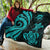 Tuvalu Premium Quilt - Turquoise Tentacle Turtle - Polynesian Pride