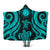 Northern Mariana Islands Hooded Blanket - Turquoise Tentacle Turtle Hooded Blanket Turquoise - Polynesian Pride