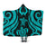 Pohnpei Hooded Blanket - Turquoise Tentacle Turtle Hooded Blanket Turquoise - Polynesian Pride