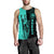 Hawaii King Polynesian Men's Tank Top - Lawla Style Turquoise - AH - Polynesian Pride