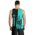 Hawaii King Polynesian Men's Tank Top - Lawla Style Turquoise - AH - Polynesian Pride