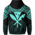 Hawaii Polynesian Hoodie Limited (Zip up) Tab Style Turquoise - Polynesian Pride