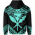 Hawaii Shark Polynesian Kanaka Turquoise Hoodie (Zip up) Candy Style - Polynesian Pride