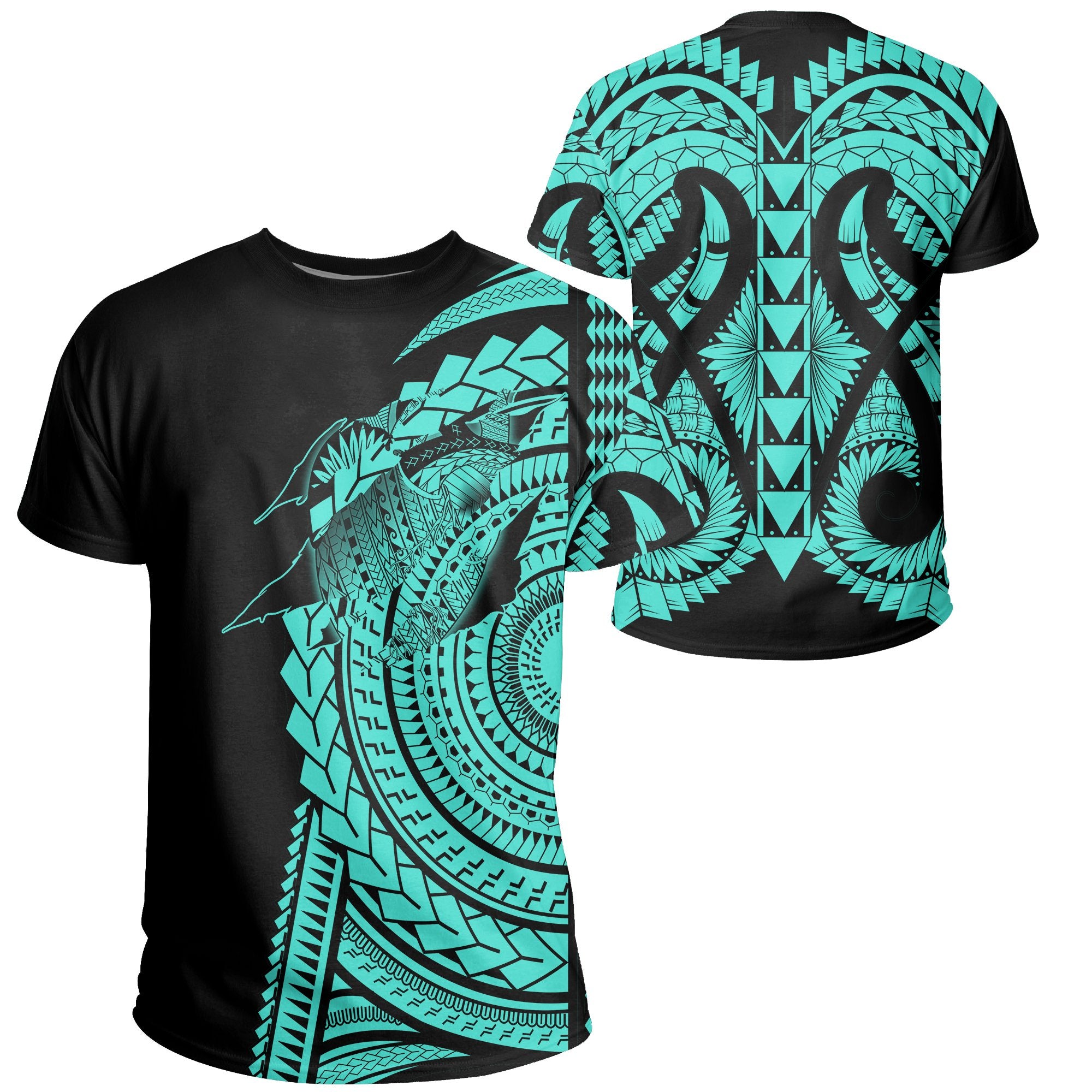 Hawaii Polynesian In My Heart T Shirt Ryan Style Turquoise Unisex Turquoise - Polynesian Pride