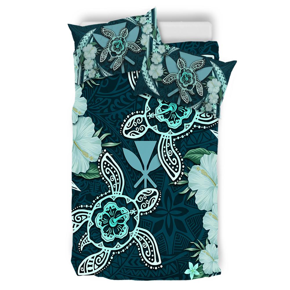 Hawaii Turtle Kanaka Hibiscus Polynesian Bedding Set - Felix Style AH - Polynesian Pride