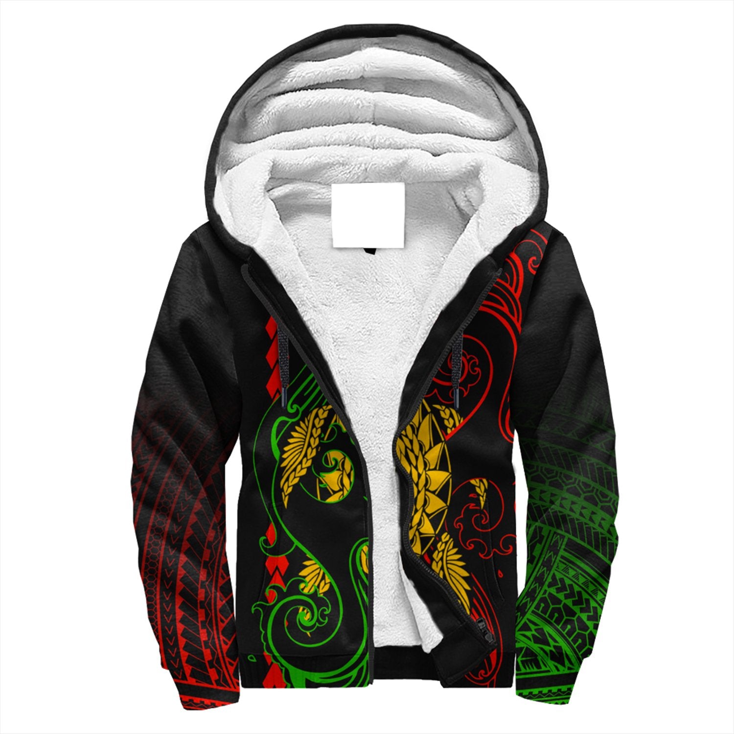 Hawaii - Turtle Sea Sherpa Hoodie AH Red - Polynesian Pride