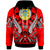 Tuvalu Hoodie Tribal Sun Tattoo Red Color Unisex Red - Polynesian Pride