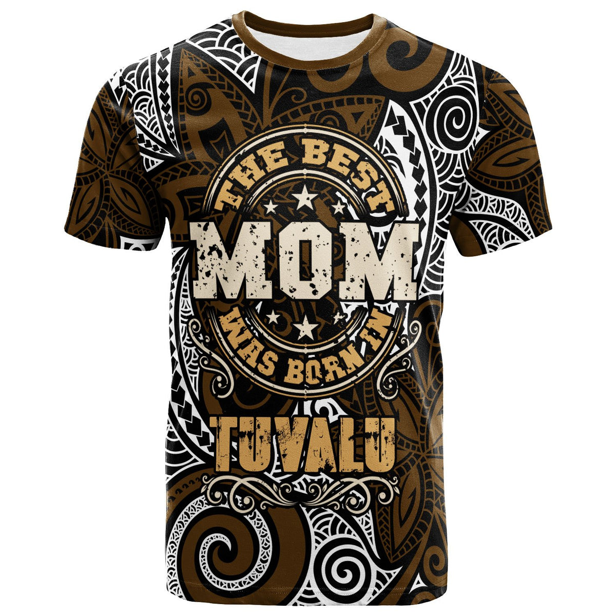Tuvalu T Shirt The Best Mom Was Born In Unisex Brown - Polynesian Pride