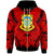 Tuvalu Zip Hoodie Classic Vignette Style Unisex Red - Polynesian Pride