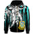 Tuvalu Zip Hoodie Cyan Vertical Stripes Style Unisex Cyan - Polynesian Pride