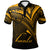 Tuvalu Polo Shirt Gold Color Cross Style Unisex Black - Polynesian Pride