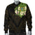 Tuvalu Men's Bomber Jacket - Polynesian Gold Patterns Collection Black - Polynesian Pride