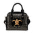 Personalized - Hawaii Turtle Golden Pattern Shoulder Handbag One Size Black - Polynesian Pride