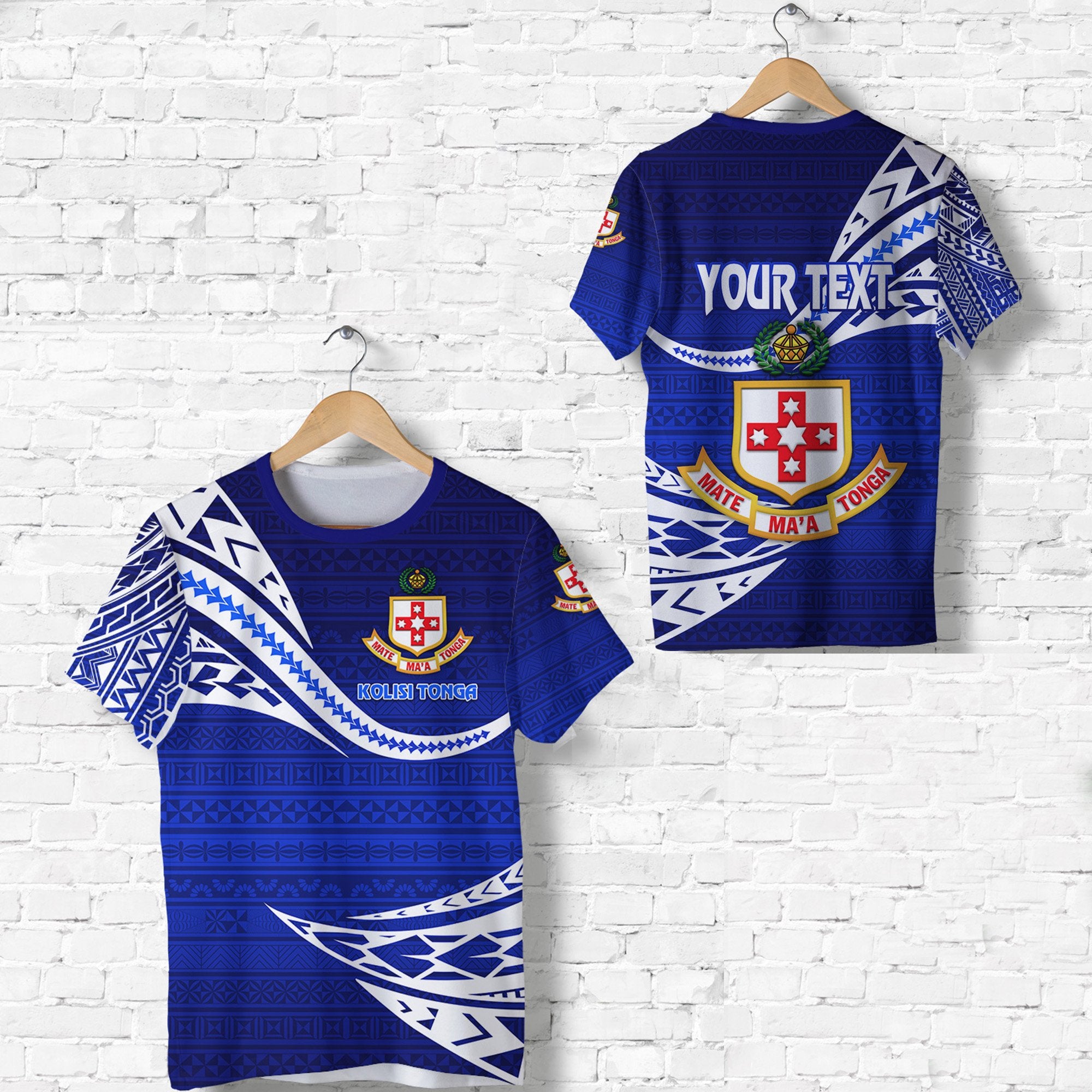 Custom Kolisi Tonga T Shirt Mate Maa Tonga Unique Version Blue Unisex Blue - Polynesian Pride