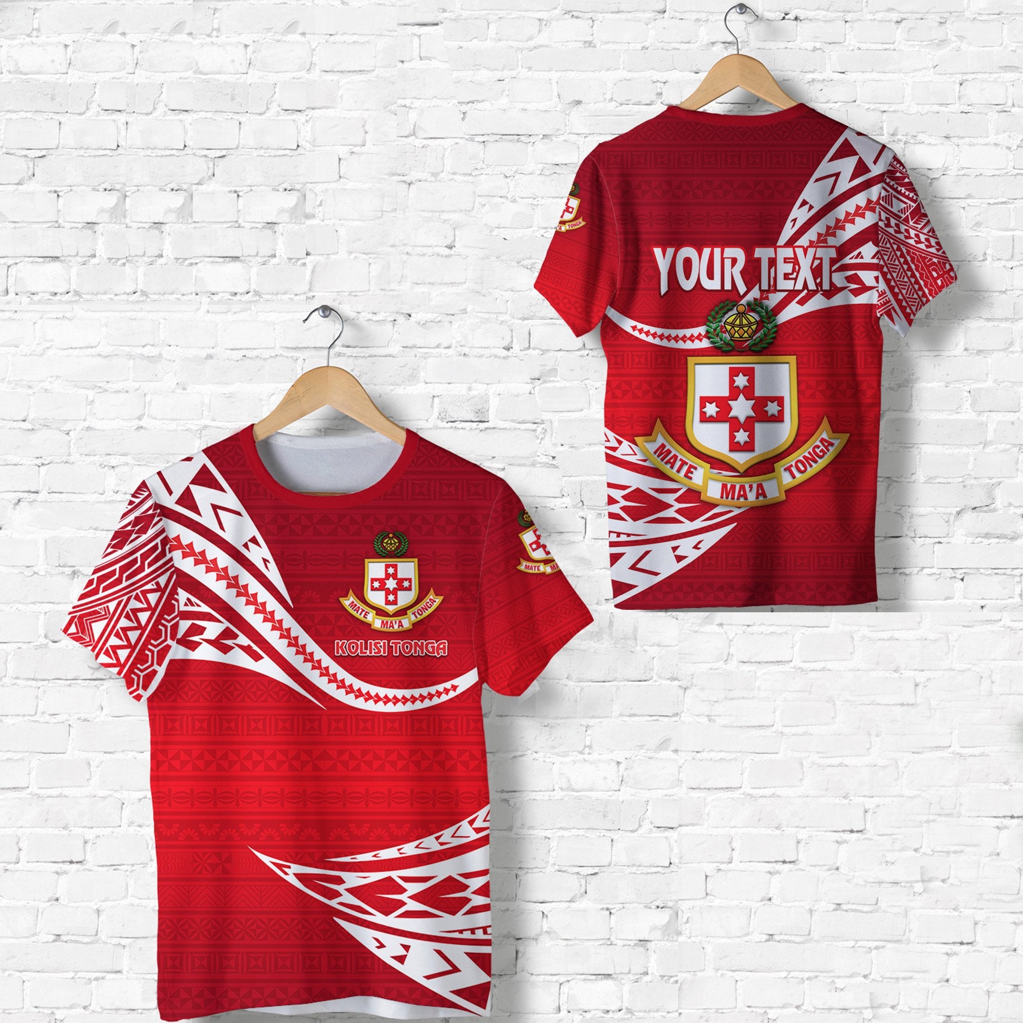 Custom Kolisi Tonga T Shirt Mate Maa Tonga Unique Version Red Unisex Red - Polynesian Pride