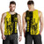 Hawaii King Polynesian Men's Tank Top - Lawla Style Yellow - AH Yellow - Polynesian Pride