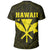 Hawaii King Coat of Arms Kanaka Map Polynesian T Shirt Yellow - Polynesian Pride