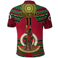 Custom Vanuatu Rugby Polo Shirt Original Style, Custom Text and Number - Polynesian Pride