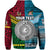 Custom Vanuatu Fiji Hoodie Together Bright Color, Custom Text and Number LT8 - Polynesian Pride