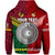 Custom Vanuatu Tonga Zip Hoodie Polynesian Together Bright Red, Custom Text and Number LT8 - Polynesian Pride