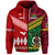 Vanuatu Tonga Zip Hoodie Polynesian Together Bright Red LT8 - Polynesian Pride